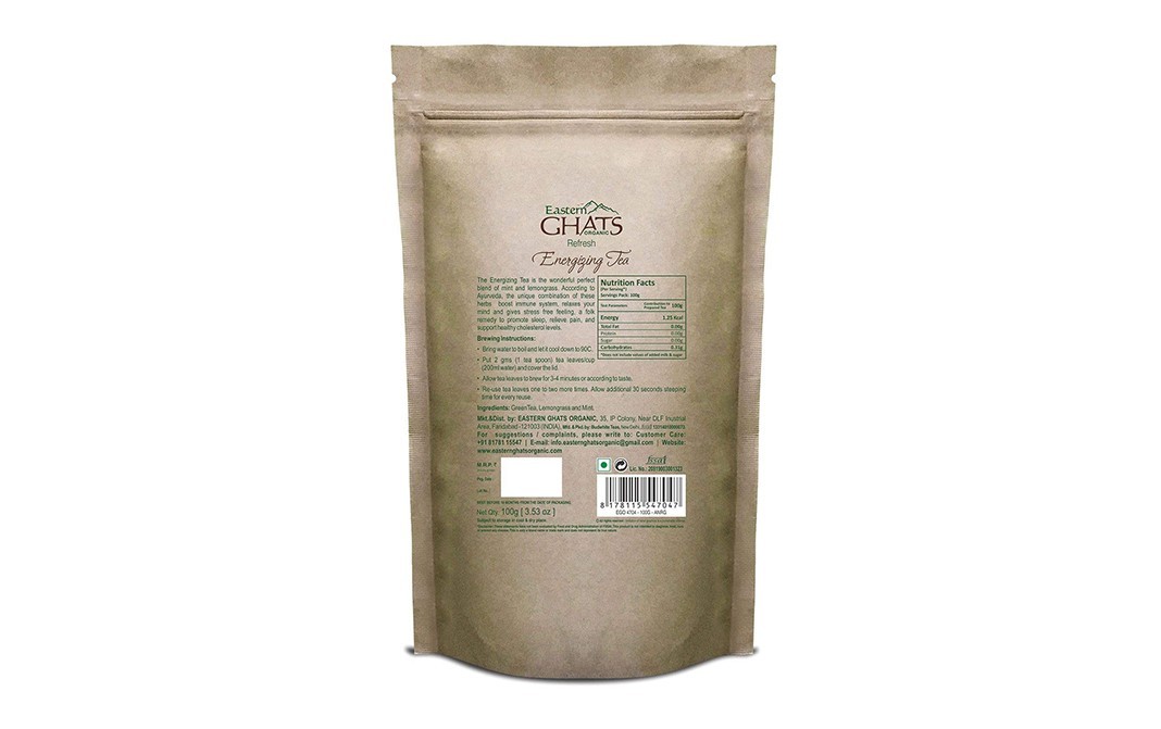 Eastern Ghats Organic Refresh Energiying Tea    Pack  100 grams